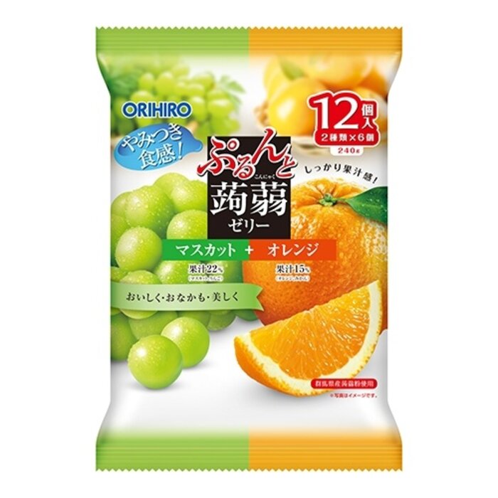 ORIHIRO Candy Muscat & Orange Prune Konjac Jelly 240gr Japan