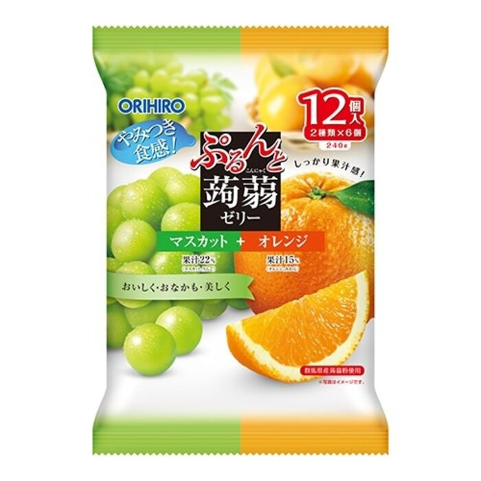 ORIHIRO Candy Muscat & Orange Prune Konjac Jelly 240gr Japan
