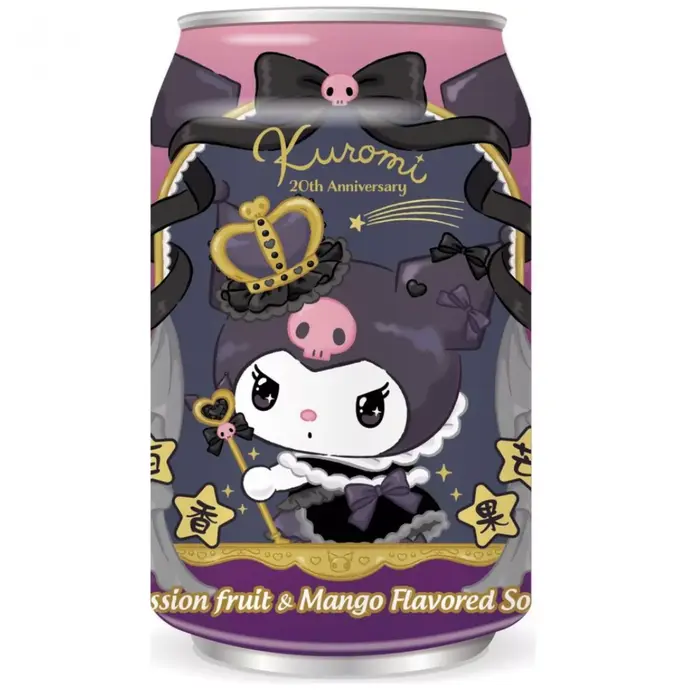Sanrio Drink Kuromi Passion Fruit & Mango Flavored Soda 330ml