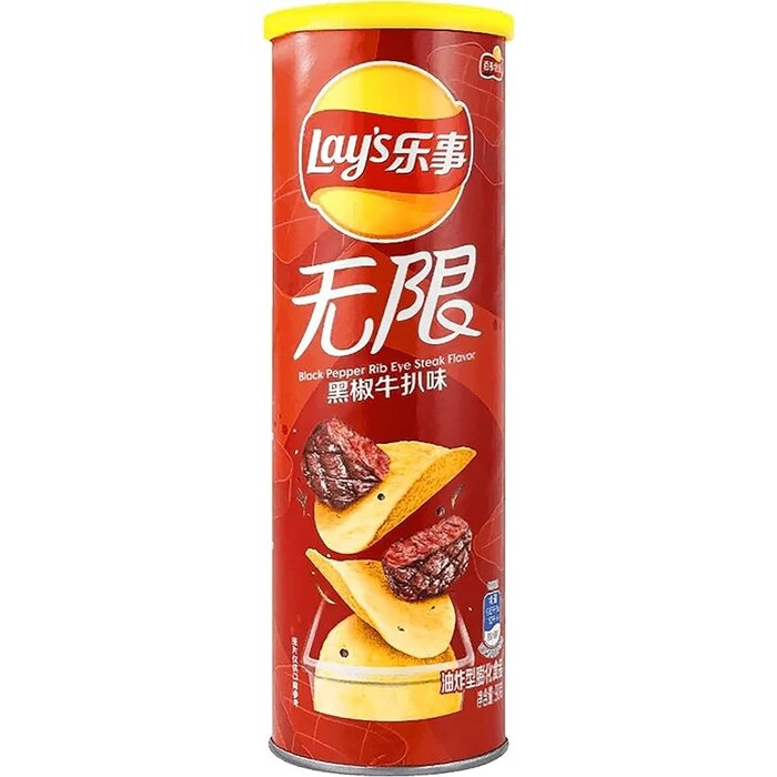 Lays Chips Lay's Black Pepper Rib-Eye Flavor 90gr