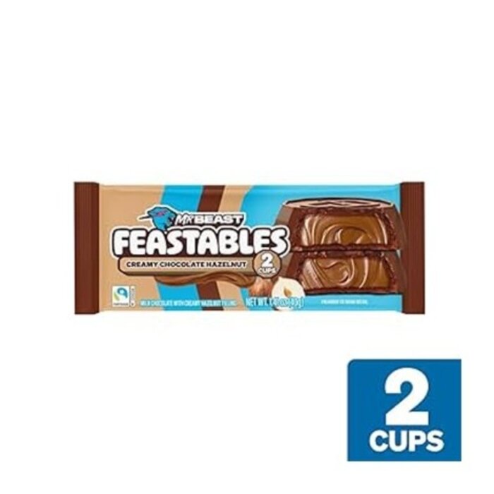 Mr. Beast Chocolate Mr Beast Feastables Creamy Chocolate HazelNut Cups 40gr
