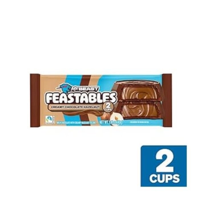 Mr. Beast Chocolate Mr Beast Feastables Creamy Chocolate HazelNut Cups 40gr
