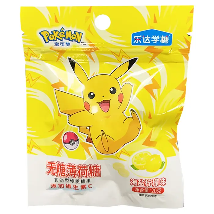 Leda Candy Pokémon Sugar Free Sea Salt Lemon Mint Candy 25gr China