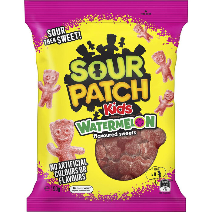 Sour Patch Kids Candy Sour Patch Kids Watermelon Flavour Sweets 130gr