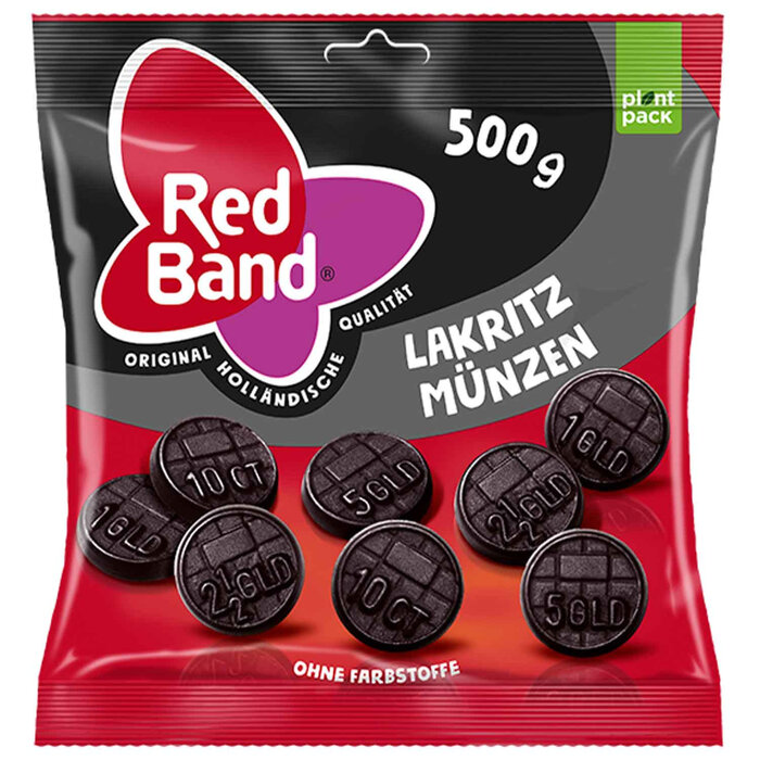 Red Band Candy Drop Lakritz Münzen 500gr