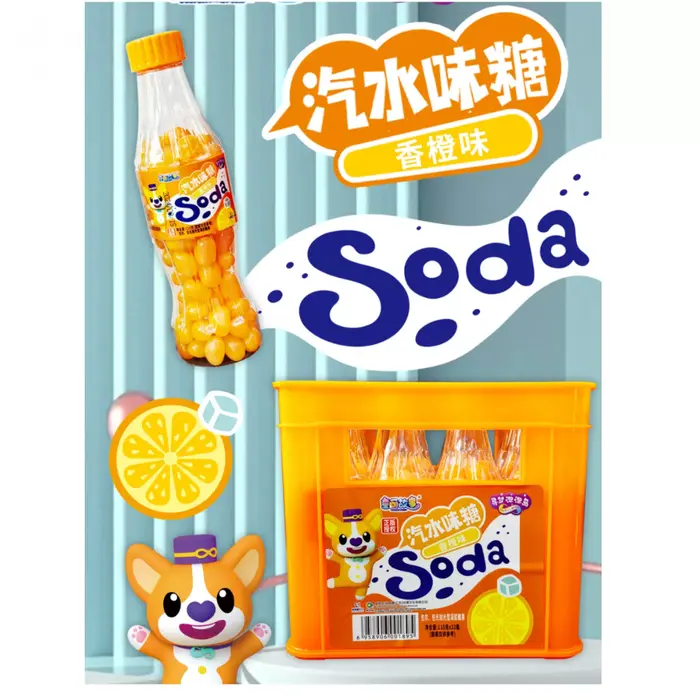 QiQiLe Candy Orange Soda Candy Bottle 110gr China