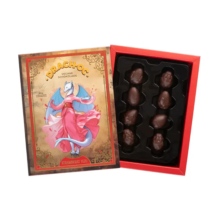 Drach-Oc Chocolate Drach-Oc StrawBerry Yuzu, Vegan 80gr Cambodia
