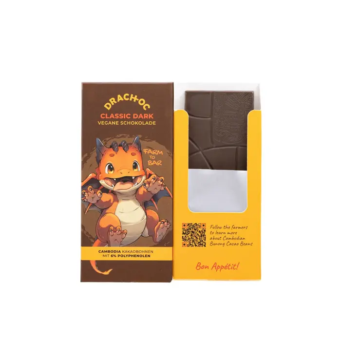 Drach-Oc Chocolate Drach-Oc StrawBerry Yuzu, Vegan 40gr Cambodia