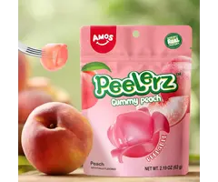 Amos Candy Peelerz, Peach Gummy 65gr