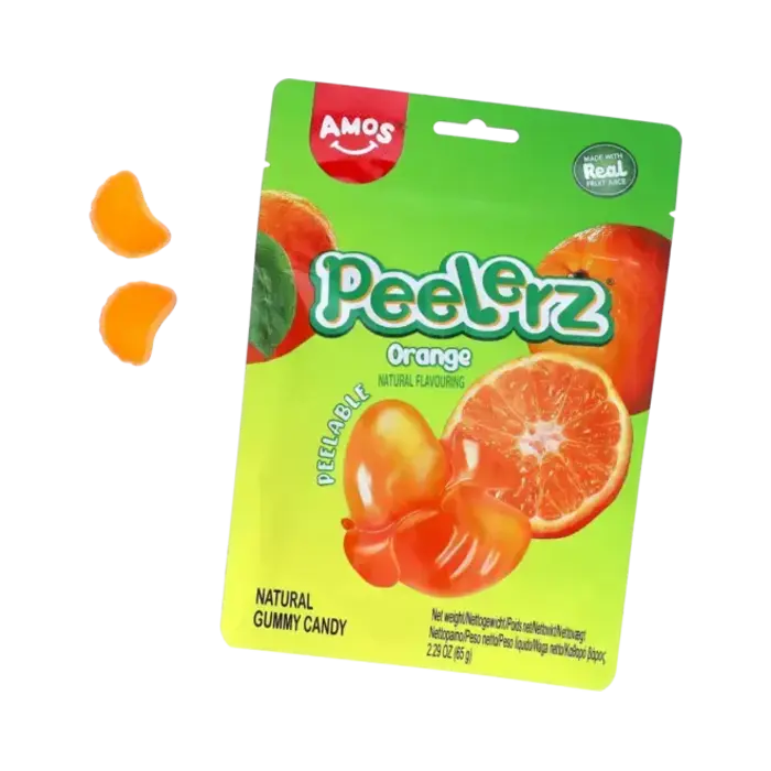 Amos Candy Peelerz Gummy Orange 65gr
