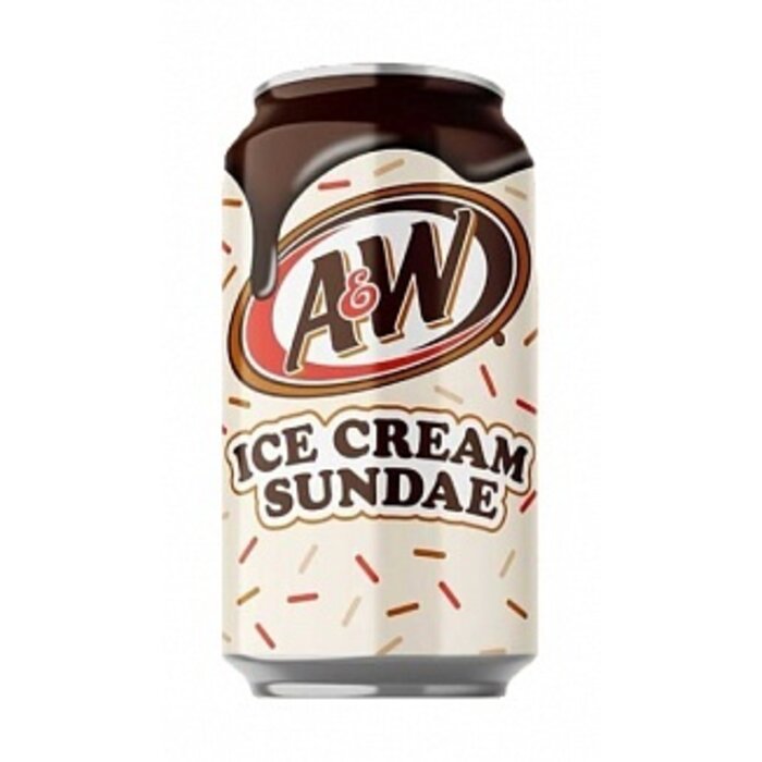 A&W Drink A&W Root Beer, Ice Cream Sundae, Cafeine Free 355ml USA