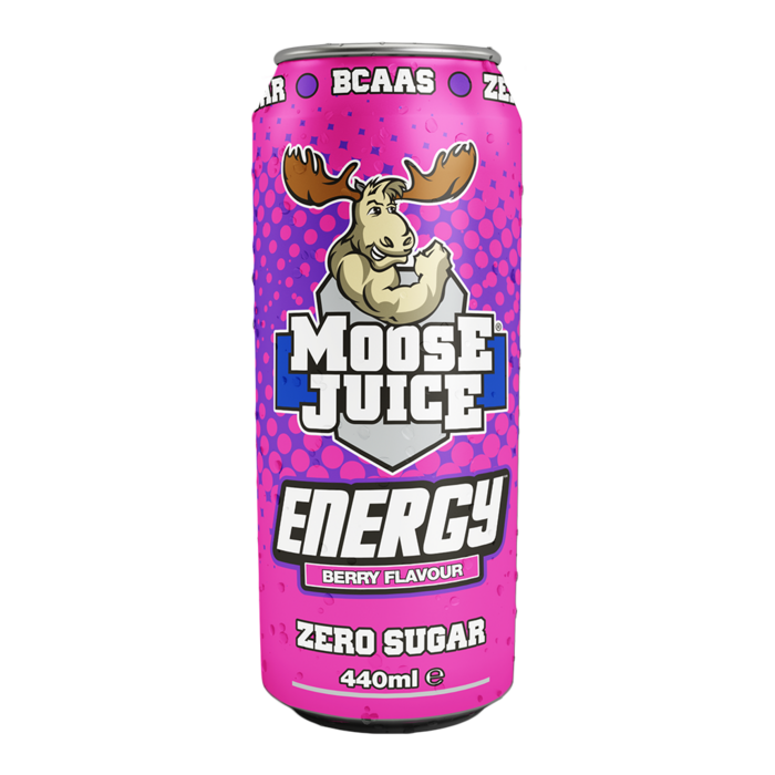 moose juice Drink Moose Juice Energy, Berry Flavour, Zero Sugar 440ml