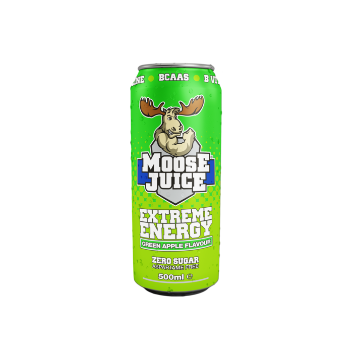 moose juice Drink Moose Juice Energy, Apple Flavour, Zero Sugar 440ml