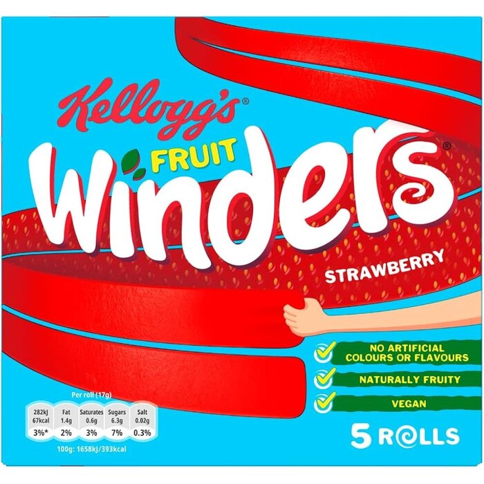 Kellogg's Candy Winders Fruit, StrawBerry Flavour 100gr