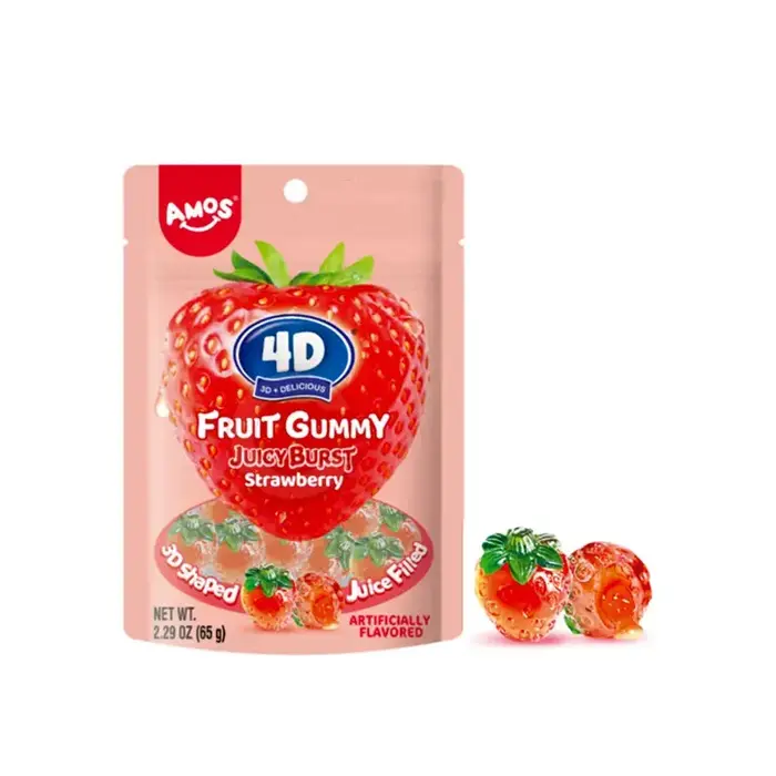 4D Gummy Candy 4D Gummy StrawBerry Burst 65gr