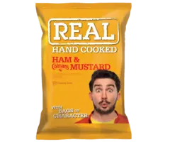 Real Chips Real Hand Cooked Ham & English Mustard 150gr