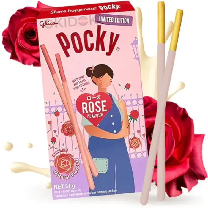 Pocky Cookies Pocky Rose Flavour, Limited Edition 31gr Thailand
