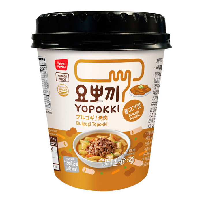 Yopokki Ramen Yopokki Topokki BulGogi Beef Cup 118gr Korea