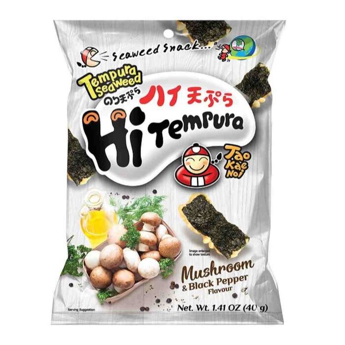 Tao Kae Noi Hi Chips Tempura SeaWeed Snack Truffle Black Pepper Flavour 40gr Thailand
