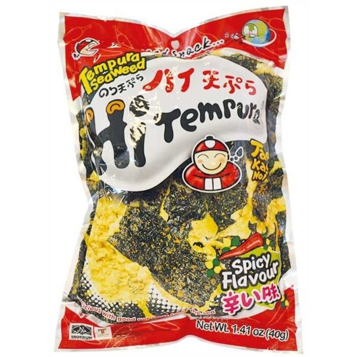 Tao Kae Noi Hi Chips Tempura SeaWeed Snack Spicy Flavour 40gr Thailand