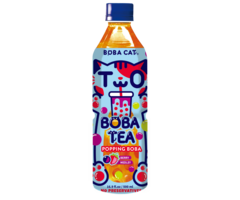 BOBA Cat Drink BoBa Cat Popping Boba, Berry Medley Boba Tea Bottle 500ml Taiwan