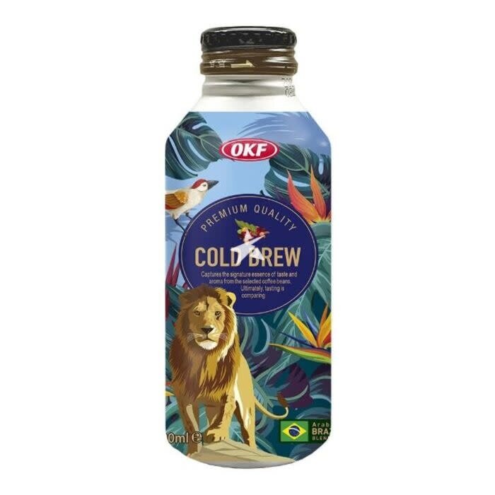 OKF Drink Premiun Cold Brew, Safari Coffee Story, Arabica Brasil 390ml Korea