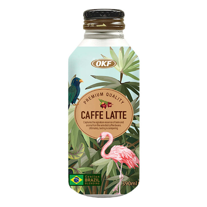 OKF Drink Premium Caffe Latte, Safari Coffee Story 390ml Korea