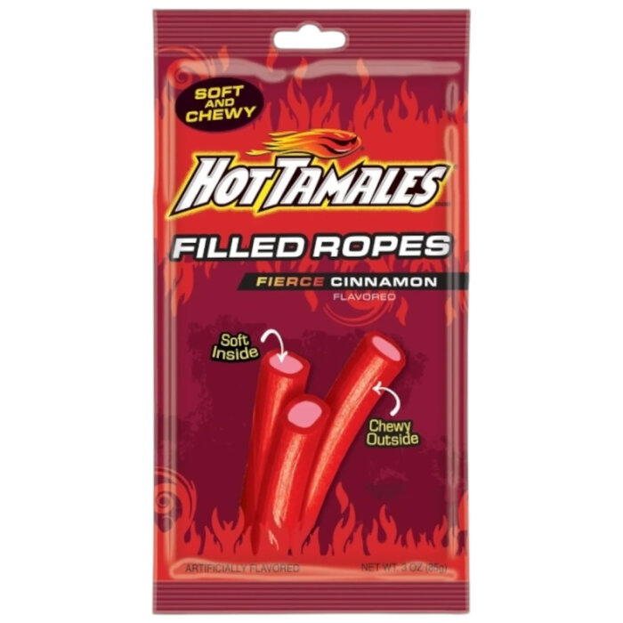Candy Hot Tamales Fierce Cinnamon Filled Ropes 85gr