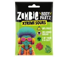 ZomBie Candy Zombie Xtreme Sours Body PartZ 35gr