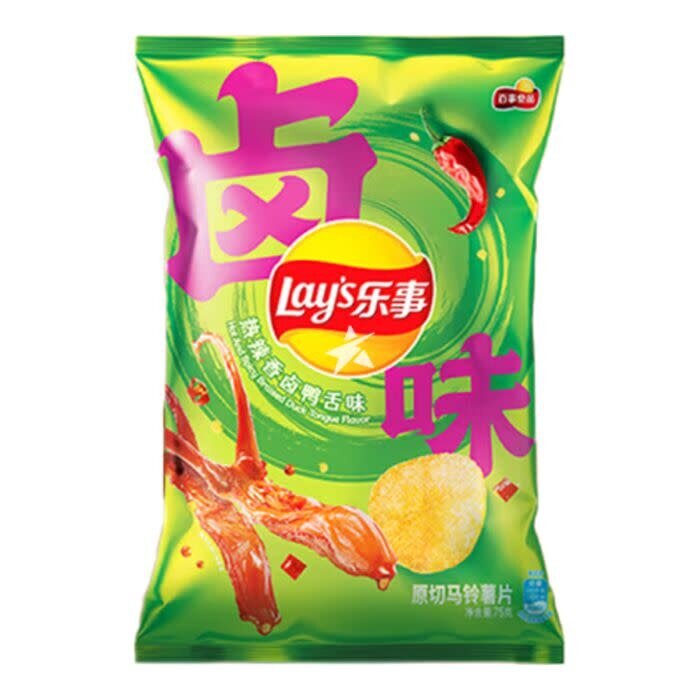 Lays Chips Lay's Hot and Spicy Braised Duck Tongue 70gr China