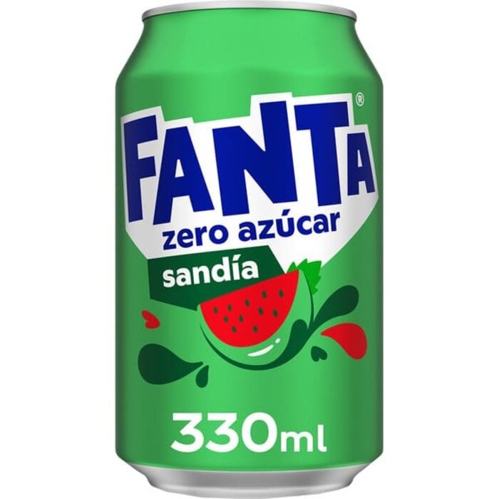 Fanta Drink Fanta WaterMelon Zero Sugar, Sandia 330ml Spain