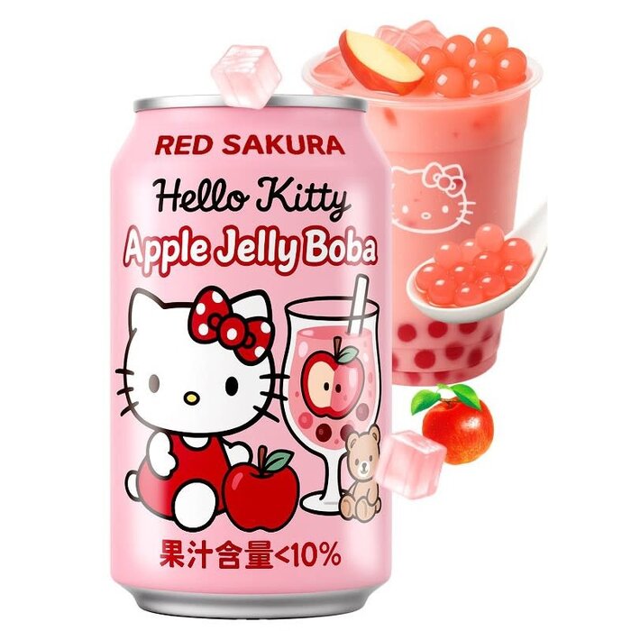 Hello Kitty Drink Hello Kitty Apple Bubble Tea 310ml Taiwan