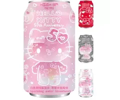 Sanrio Drink Sanrio Hello Kitty StrawBerry Sparkling Ramune 330ml Taiwan