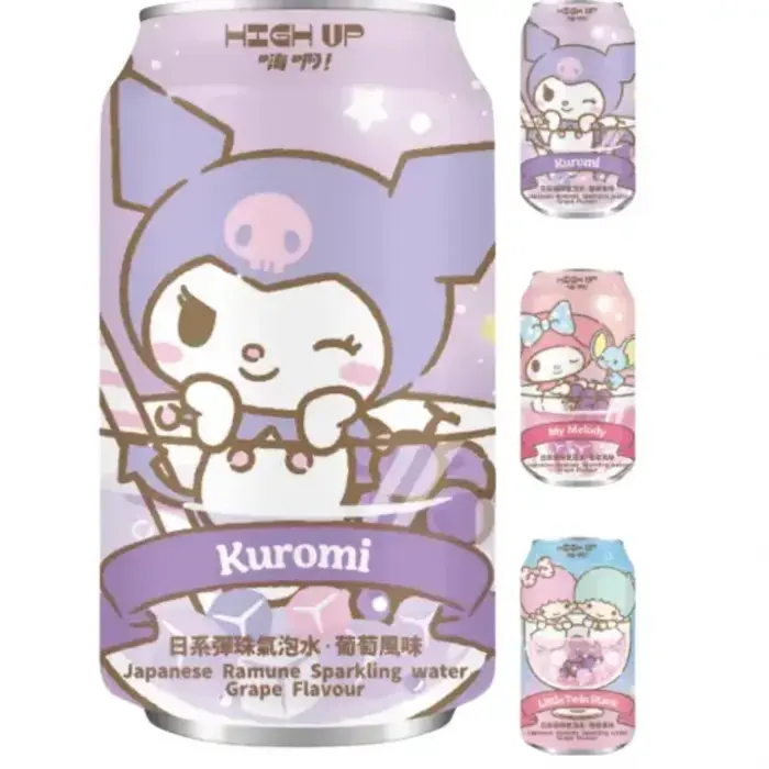 Sanrio Drink Sanrio Kuromi Grape Sparkling Ramune 330ml Taiwan