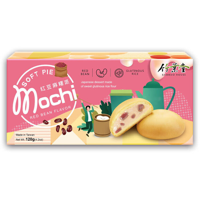 Bamboo House Mochi Red Bean Soft Pie 180gr Taiwan