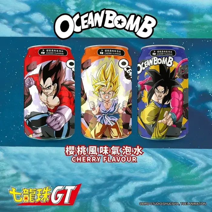 Ocean Bomb Drink Ocean Bomb Dragon Ball Gohan Cherry Flavor 330ml