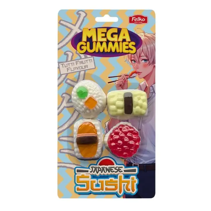 Mega Gummies Candy Mega Gummies Japanese Sushi 120gr