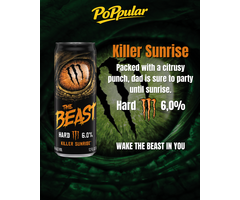 Monster Drink Monster The Beast HARD, Killer SunRise 355ml US
