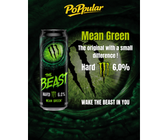 Monster Drink Monster The Beast HARD, Mean Green 355ml US