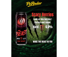 Monster Drink Monster The Beast HARD, Scary Berries 355ml US