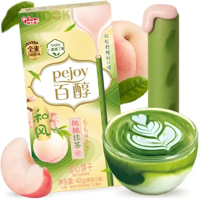 Glico Cookies PeJoy Stick Peach Matcha 42gr China