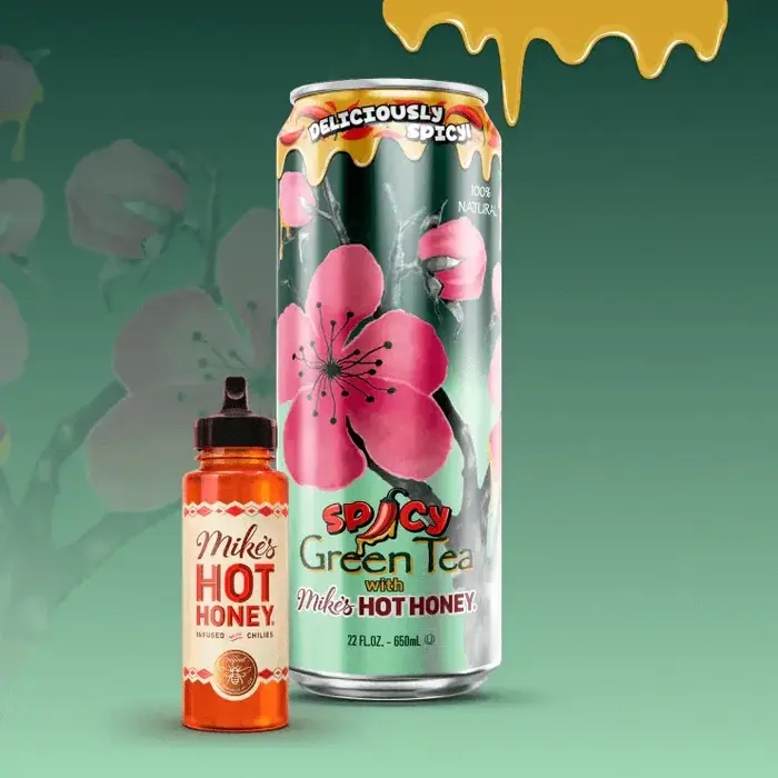 Arizona Drink Arizona Spicy, Green Tea with Mike's Hot Honey, Deliciously Spicy! 650ml