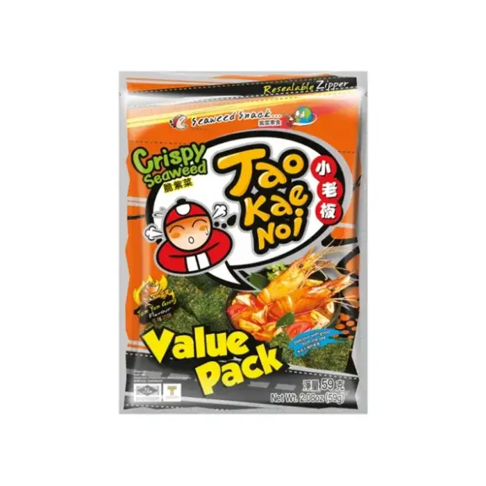 Tao Kae Noi Hi Chips Crispy Tom Yum SeaWeed 59gr Thailand
