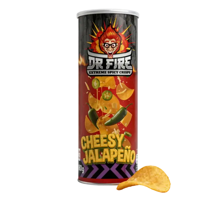 Dr. Fire Chips Dr. Fire Crisps Cheesy Jalapeño 80gr