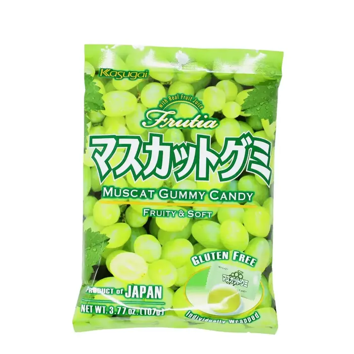Kasugai Candy Frutia Muscat Gummy 107gr Japan Gluten Free
