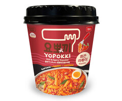 Yopokki Food YoPokki RiceCake & Ramen Cup Hot & Spicy 145gr Korea