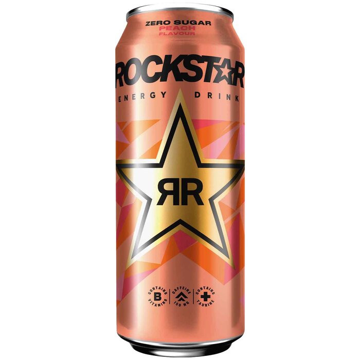 Rockstar Drink RockStar Energy Peach Zero Sugar 500ml