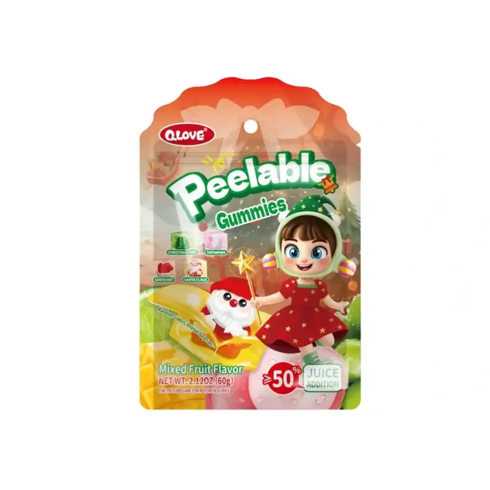 QLove Candy QLove Mixed Fruit Peelable Gummies Christmas Limited Edition 60gr China