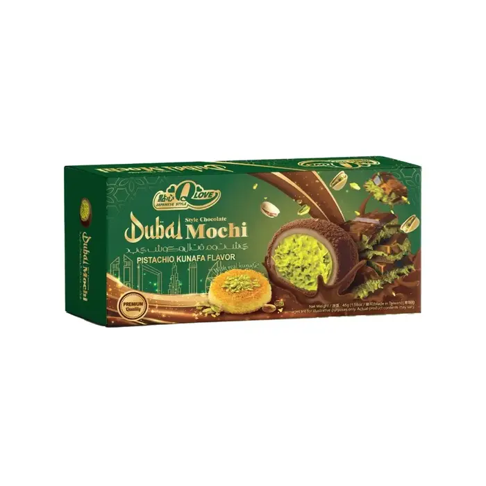 QLove Mochi QLove Dubai Chocolate & Pistachio Kunafa Deluxe 45gr Taiwan