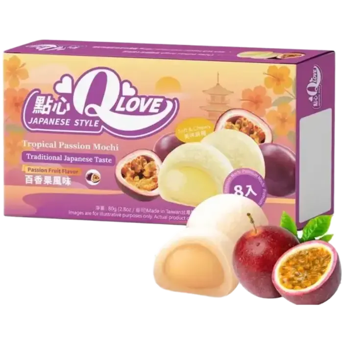 QLove Mochi QLove Tropical Passion, Passion Fruit 80gr Taiwan